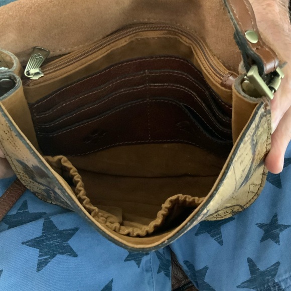 Patricia Nash Brinlee Saddle European  Map Crossbody Bag+ MATCHING COIN PURSE - Picture 6 of 14